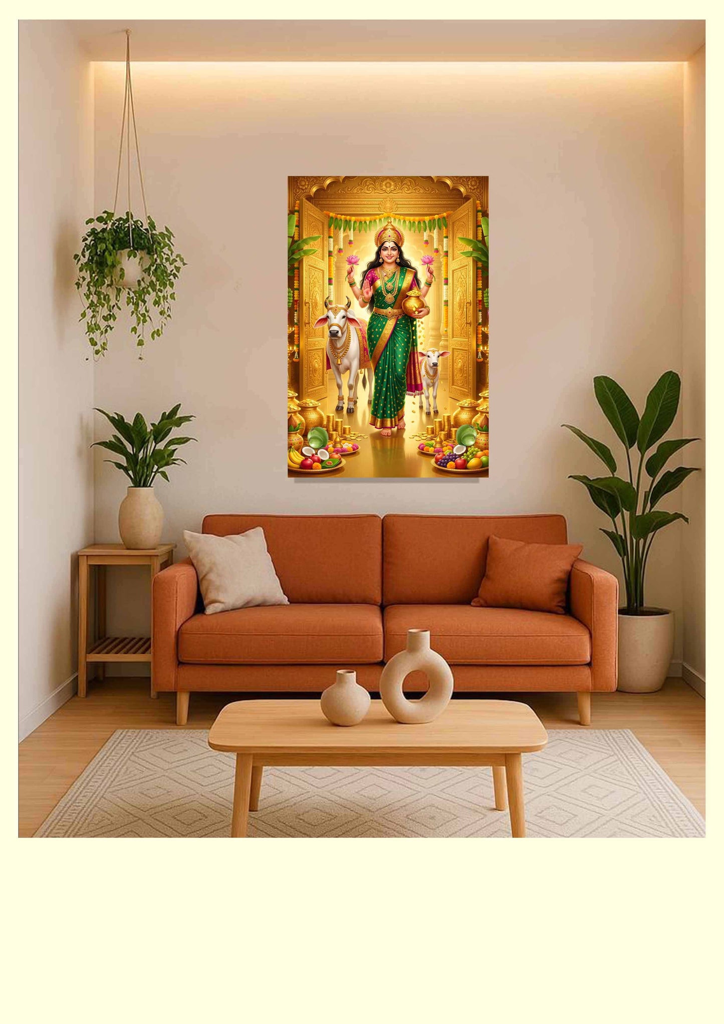 GRUHA LAKSHMI , GADAPA LAKSHMI PHOTO PRINT | 4K QUALITY | MATTE PHOTO PAPER PRINT